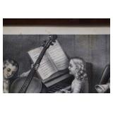 Currier & Ives Mischief and Music Framed Print - 125 Nassau St New York