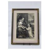 Antique Currier & Ives Lithograph - "Bed Time" (1873)