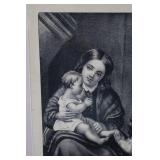 Antique Currier & Ives Lithograph - "Bed Time" (1873)