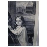 Antique Currier & Ives Lithograph - "Bed Time" (1873)