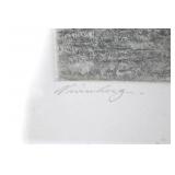 Signed Original Etching of Sinwell Tower, Castle of Nuremberg, Germany