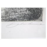 Signed Original Etching of Sinwell Tower, Castle of Nuremberg, Germany