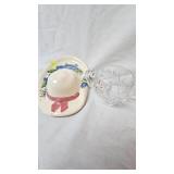 Vintage Camark USA Pottery Sugar/Creamer, Cambridge Glass Sugar/Creamer