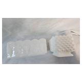 Milk Glass Planters, Crystal Ash Tray, Vintage Misc