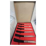 Steak Knife Set, Cookie Jar, Crystal Candy Bowls