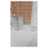 Pyrex 6oz Cups and Metal Frog Décor