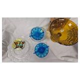 Amber Pedastal Compote, Serving dishes and Candy Dishes as Pictured