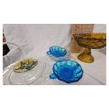 Amber Pedastal Compote, Serving dishes and Candy Dishes as Pictured