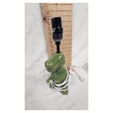 Milk Glass Dishes and Candleholders, Dinasaur Lamp