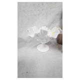 Milk Glass Dishes and Candleholders, Dinasaur Lamp