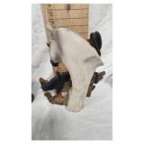 Chimney Lamp, Candle Holders, Metal Coin Bank(Merchantile Trust Company)