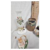 Chimney Lamp, Candle Holders, Metal Coin Bank(Merchantile Trust Company)