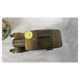 Chimney Lamp, Candle Holders, Metal Coin Bank(Merchantile Trust Company)