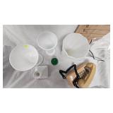 Milk Glass Vases, Candleholder