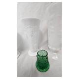 Milk Glass Vases, Candleholder