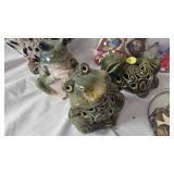 Frog Statues, Chicken Figure, Window Hangers