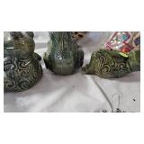 Frog Statues, Chicken Figure, Window Hangers