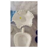 Misc Milk Glass and Blue Glassware