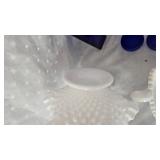 Misc Milk Glass and Blue Glassware