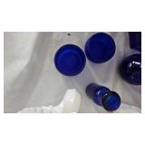 Misc Milk Glass and Blue Glassware