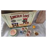 Lincoln Logs, Atlas Tea Set, Cat Perfume Bottle