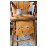 Vintage Wood High Chair, nice piece, sturdy