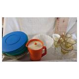 Tupperware Pitcher, 2 Tupperware Bowls-2 Texas Ware Bowls