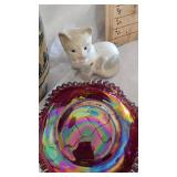 Fenton Silver Crest Lace Milk Glass, Chinese Moon Vase