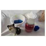 Indiana Glass Milk Glasswares, Jars, Cat, Misc