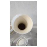 Milk Glass Sugar/Creamer, Vase, Gravy Boat