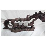 Resin Horse Sculptures and Mis Glassware