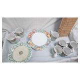 Corelle Dishes- 8 Plates,8 Salad Plates, 7 Cups
