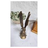 Coffee Grinder, Texas Pottery, Decorative Brass Eagle