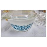 Vintage Wood Animals, Pyrex Cooking Dish, Additional Items