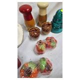 Salt and Pepper Shakers, Confetti Cutter, Collector Ashtray