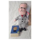 Richard Nixon Doll and Bronze 1973 Inaugural Medal
