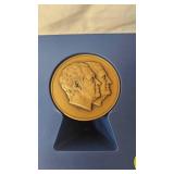 Richard Nixon Doll and Bronze 1973 Inaugural Medal