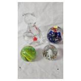 Lot of Four Paperweights as Shown