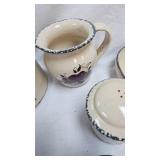 Home and Garden Party Apple and Birdhouse Spoon Rest, Jars, Coasters