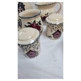 Home and Garden Party Apple and Birdhouse Spoon Rest, Jars, Coasters