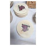 Home and Garden Party Apple and Birdhouse Spoon Rest, Jars, Coasters