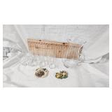 Etched Pitcher with matching glasses set