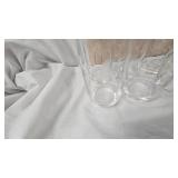 Etched Pitcher with matching glasses set