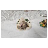 Etched Pitcher with matching glasses set