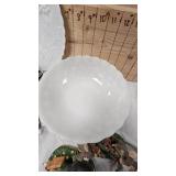 Charming Falls Figures, Candy Dish, Milk Glass Dishes