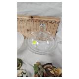 Charming Falls Figures, Candy Dish, Milk Glass Dishes