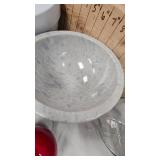 Texas Ware Bowls and Various, Glass Art Apple, Etc