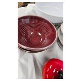 Texas Ware Bowls and Various, Glass Art Apple, Etc