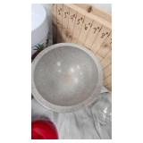 Texas Ware Bowls and Various, Glass Art Apple, Etc