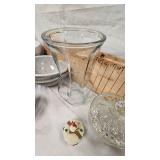 Texas Ware Bowls and Various, Glass Art Apple, Etc